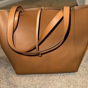 Tan leather purse